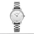 New trendy fashion wrist watches for girls , custom own logo women lady wristwatch with stainless steel bands